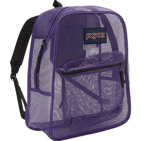 jansport purple mesh backpack